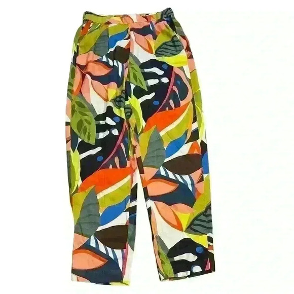 Trina Turk Long Weekend Pant Size Small Bright Colorful Wide Leg Resort Fun NWOT - Picture 1 of 7
